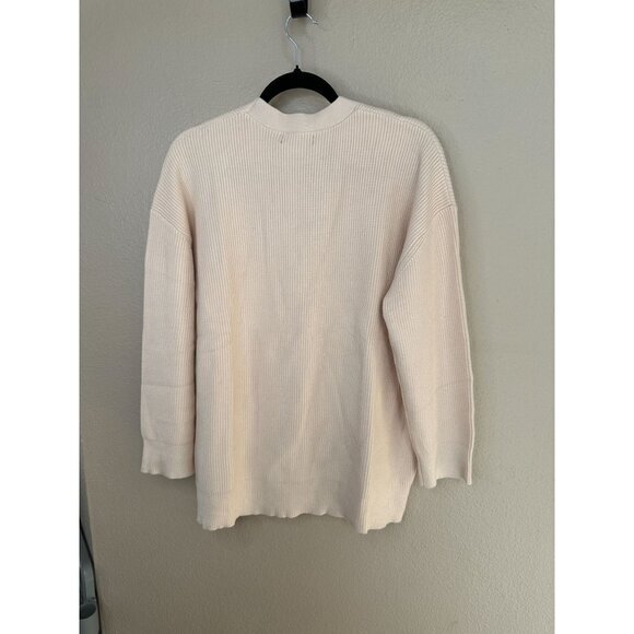 NWT Lillusory Womens Cream Cardigan Medium long sleeve‎ buttons viscose v-neck - Picture 6 of 7